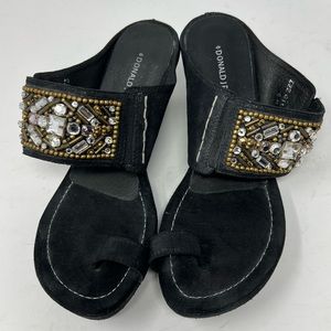 Donald j pliner gilett black platform suede